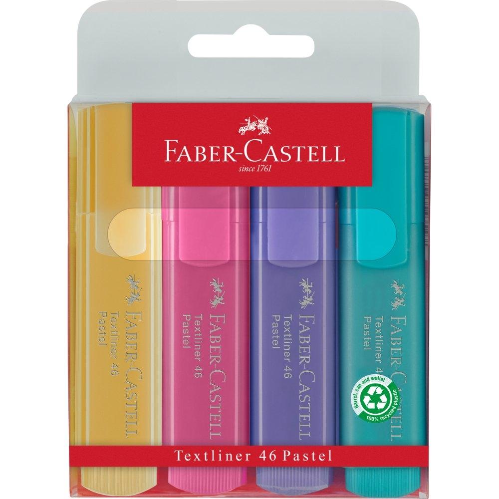 Marcadores Fluorescentes FABER-CASTELL Textliner 1546 Pastel Pack x8  Colores 254681, FABER-CASTELL Material de Oficina
