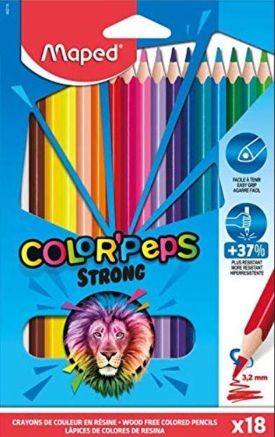 LAPICES COLOR PEPS STRONG MAPED 18 UDS