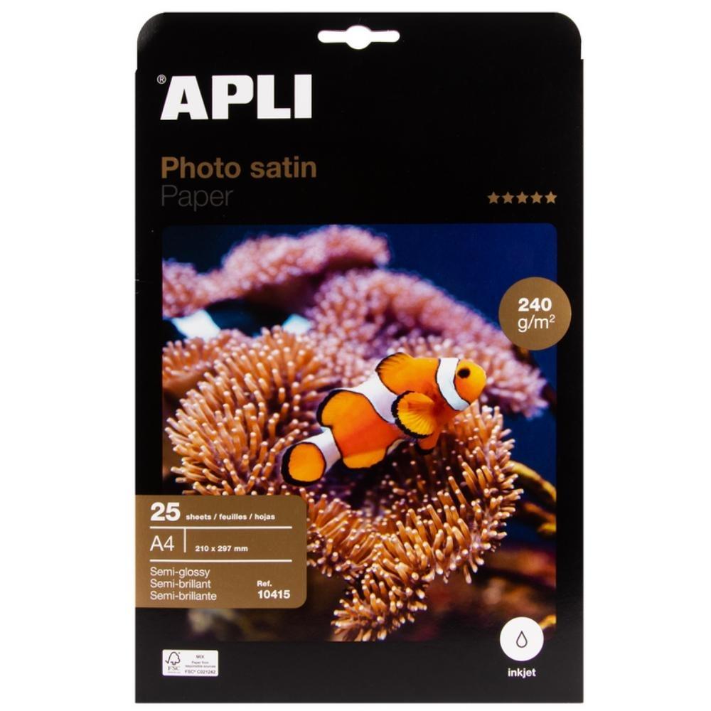 PAPEL FOTOGRAFICO A4 PHOTOSATIN 240gr 25 HOJAS