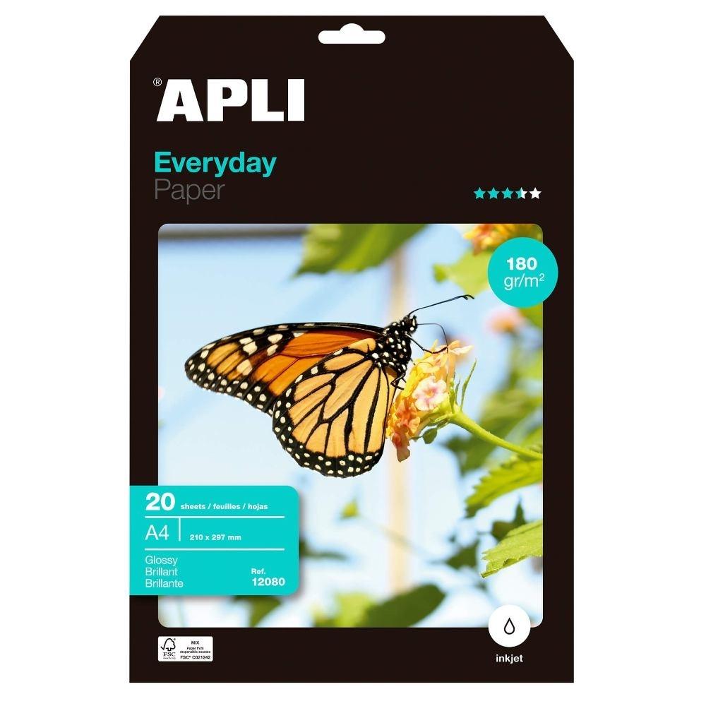 PAPEL A4 FOTOGRAFICO EVERYDAY 180gr GLOSSY PACK 20 HOJAS