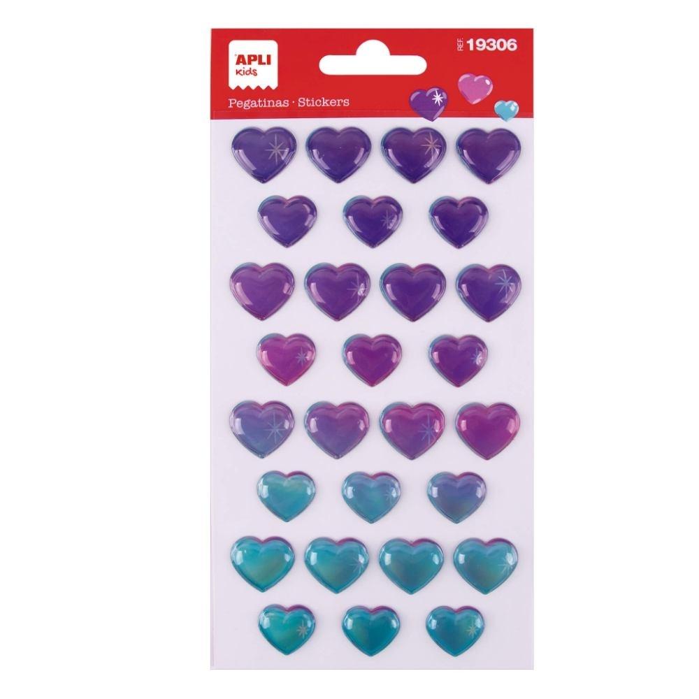 PEGATINAS CORAZONES TORNASOL 1H