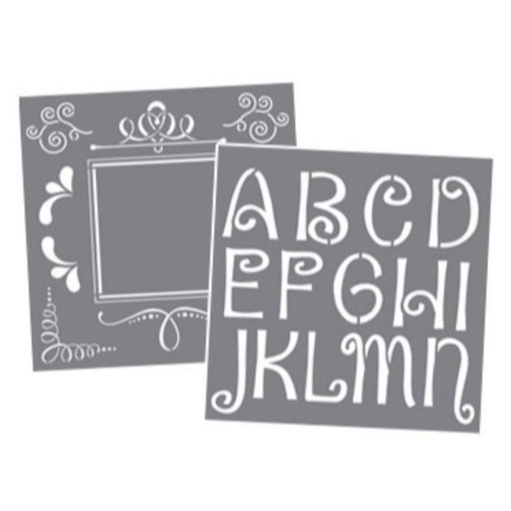 KIT 7 PLANTILLAS 2ABC + 1 ORLA 30X30 ALFABETO