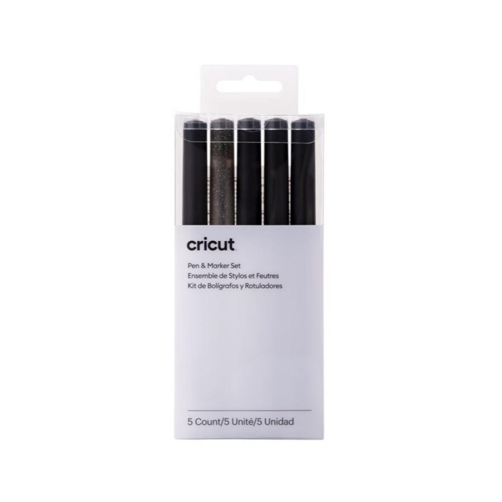 SET 5 BOLIGRAFOS NEGROS CRICUT VARIADOS