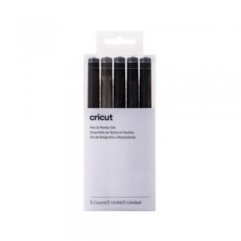 SET 5 BOLIGRAFOS NEGROS CRICUT VARIADOS