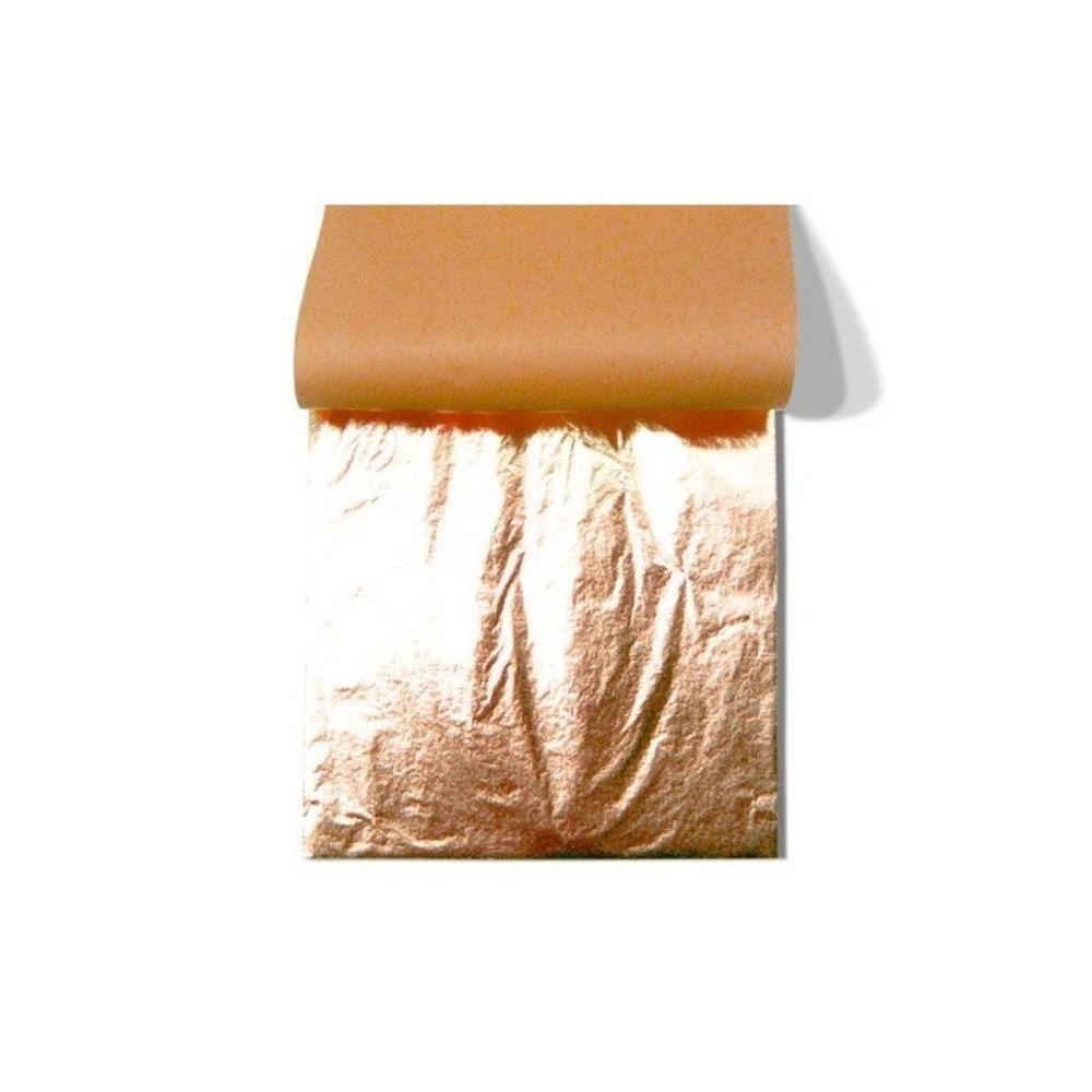 PAN DE COBRE AUTENTICO LIBRO 25 HOJAS 14X14cm