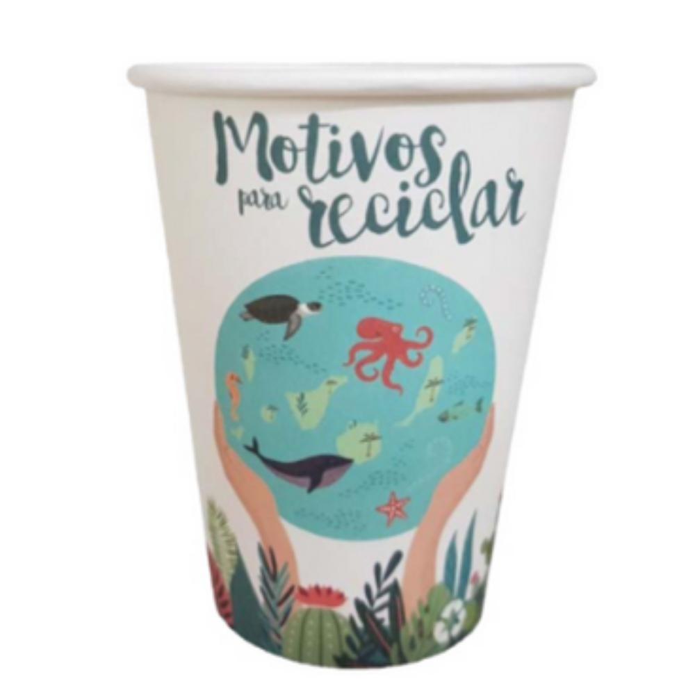 VASO CARTON REC. 7,5OZ MUNDO PAQ-100