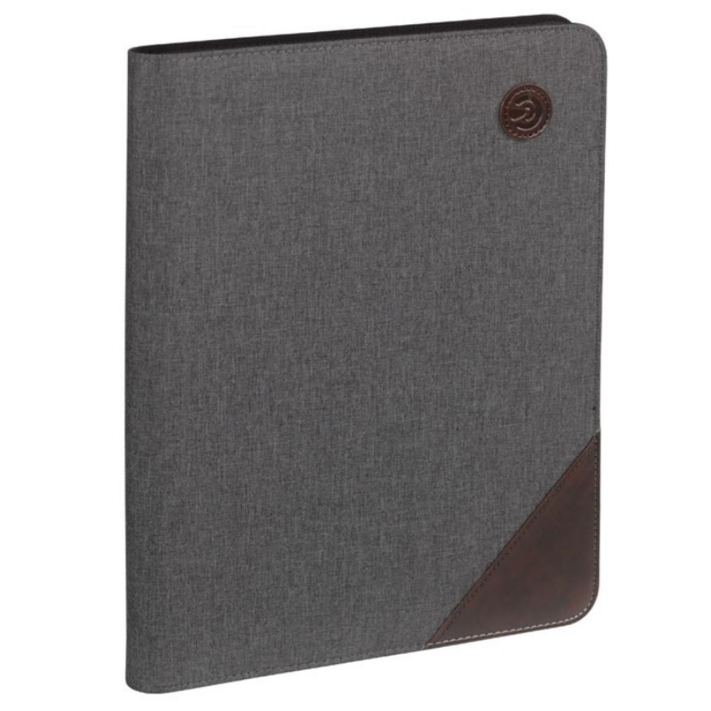 CARPETA CONGRESO CREM.VENTURE GRIS FOLIO 12"  BOLSILLO CREMALLERA