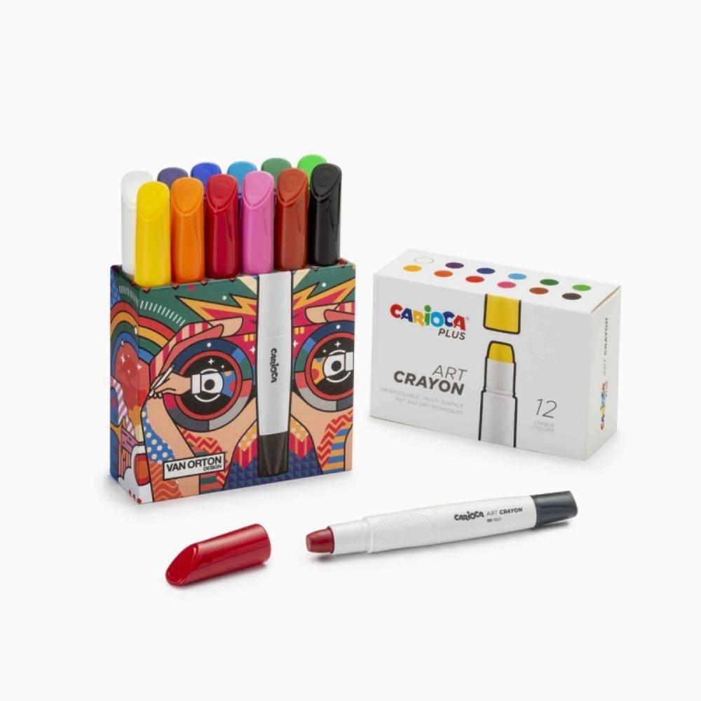 SET 12 CRAYONES CARIOCA PLUS ART