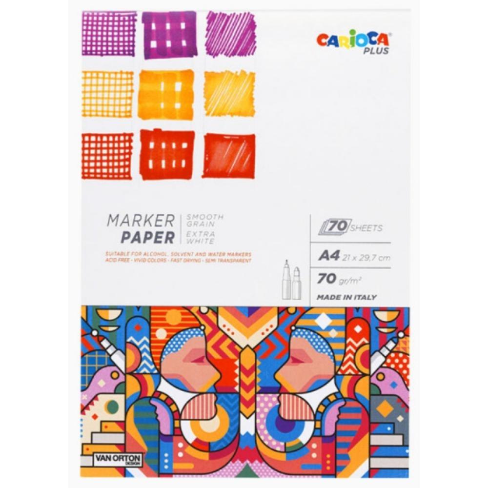 BLOCK DIBUJO ROTULADOR CARIOCA MAKER PLUS A4 70 HOJAS