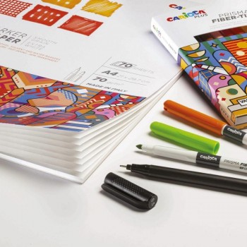 BLOCK DIBUJO ROTULADOR CARIOCA MAKER PLUS A4 70 HOJAS
