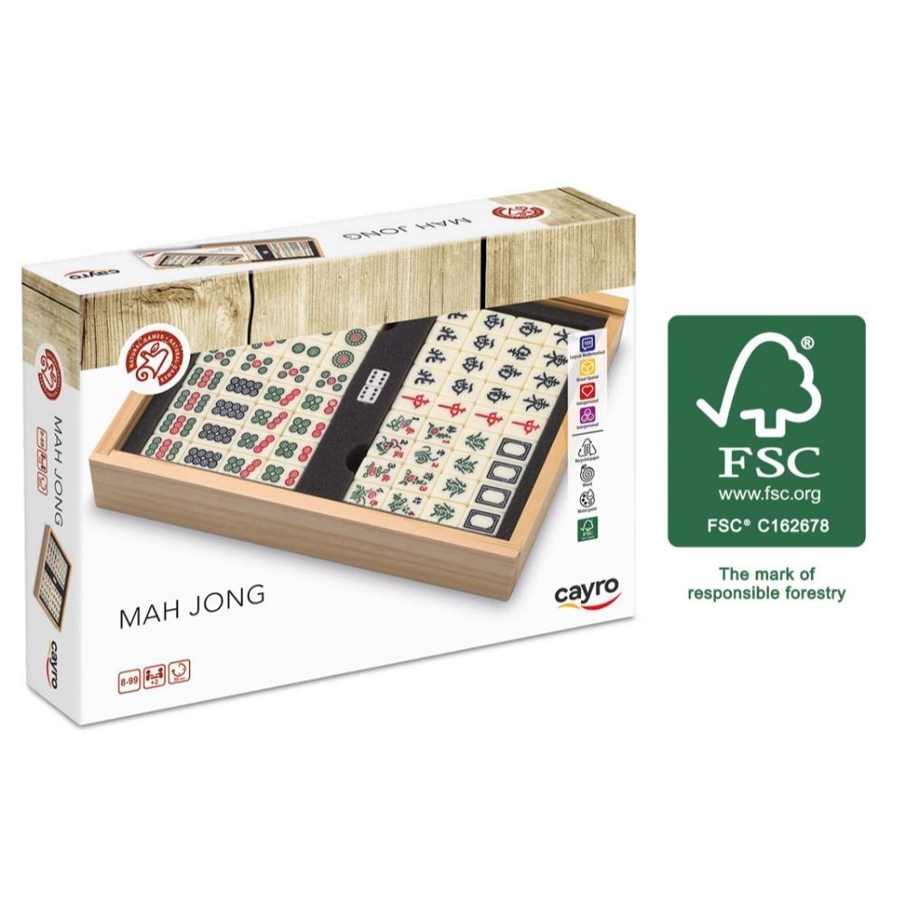 JUEGO DE MAH JONG MADERA CAYRO