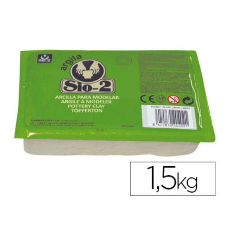 ARCILLA BLANCA MODELAR SIO-2 1.5 KG.