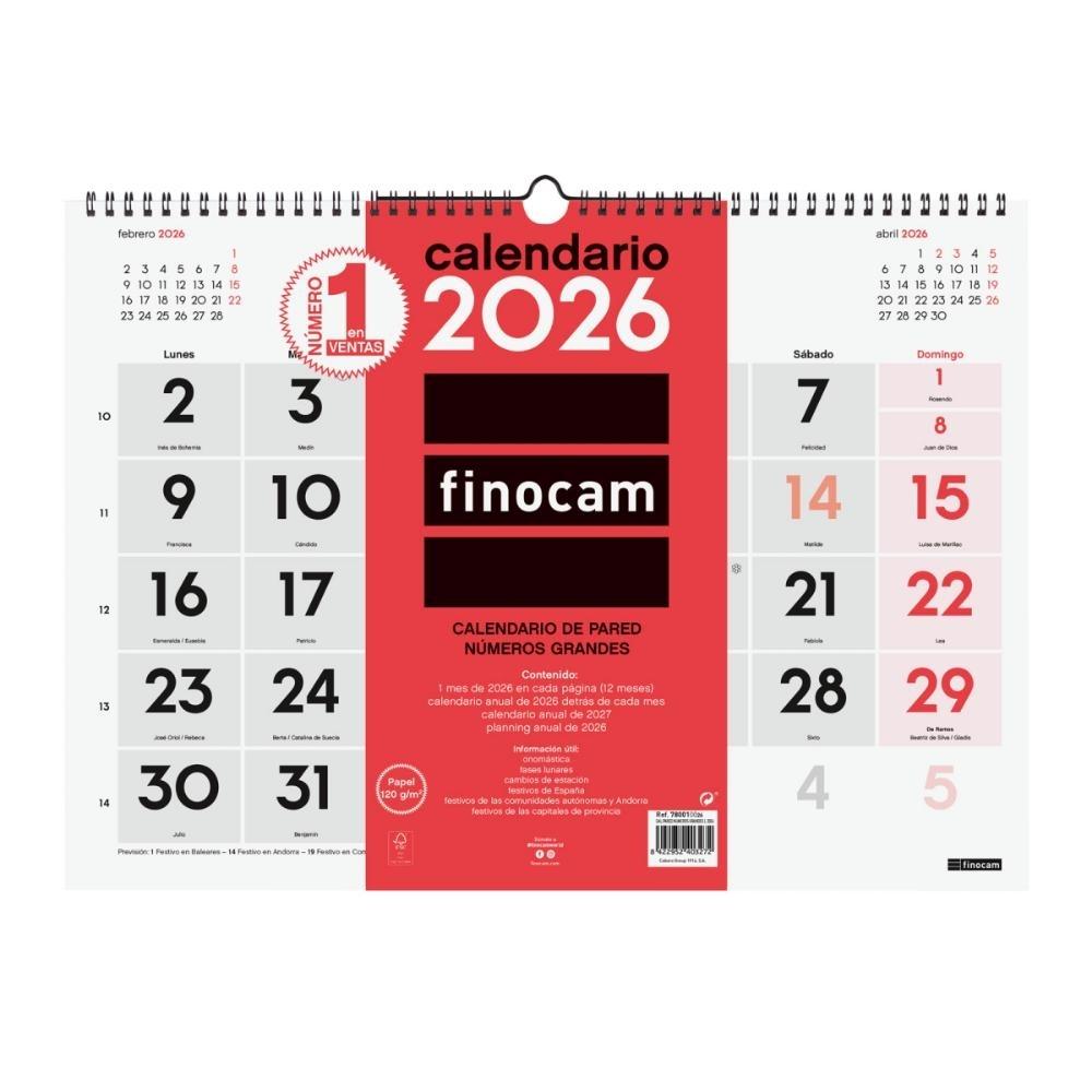 CALENDARIO FINOCAMPARED NUMEROS GRANDES L