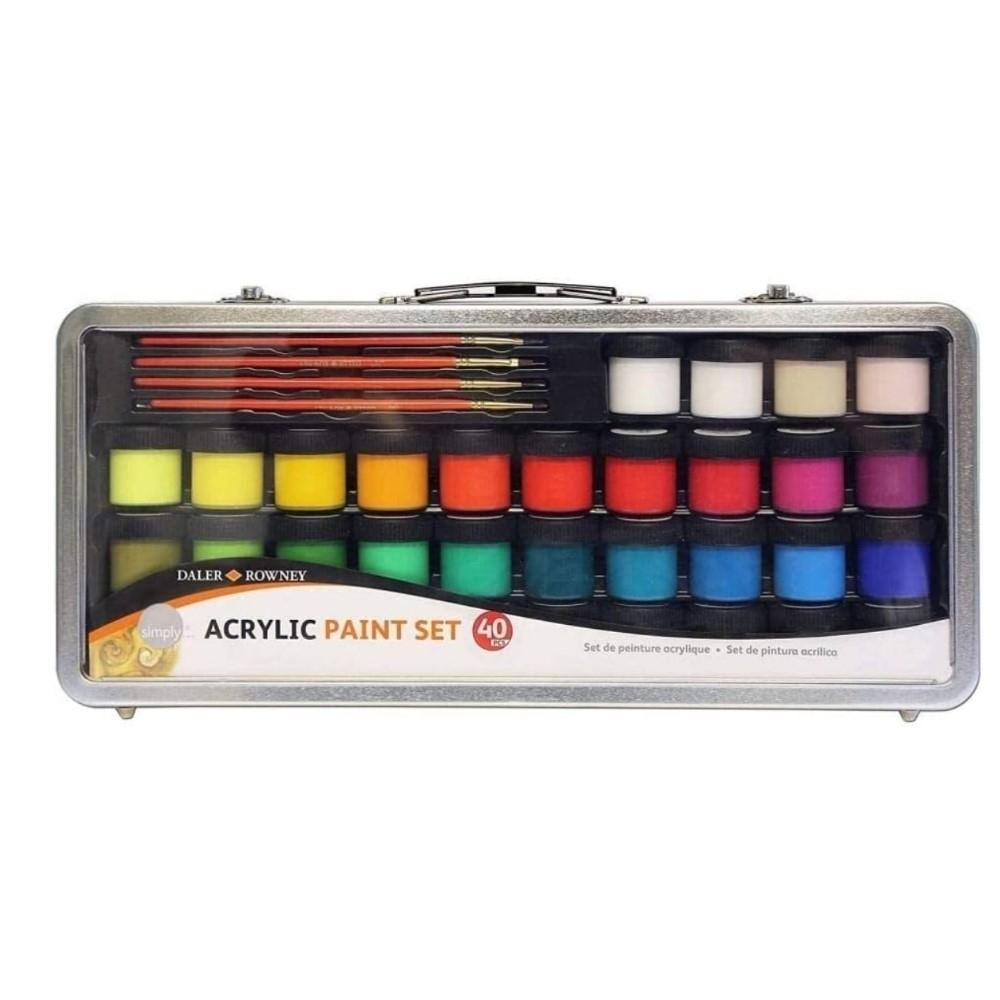 MALETIN PINTURA ACRILICA 40 PIEZAS DALER ROWNEY