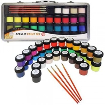 MALETIN PINTURA ACRILICA 40 PIEZAS DALER ROWNEY