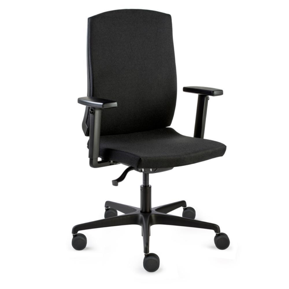 SILLA FLEXA ALTA NEGRO SINCRO CON BRAZOS BR26