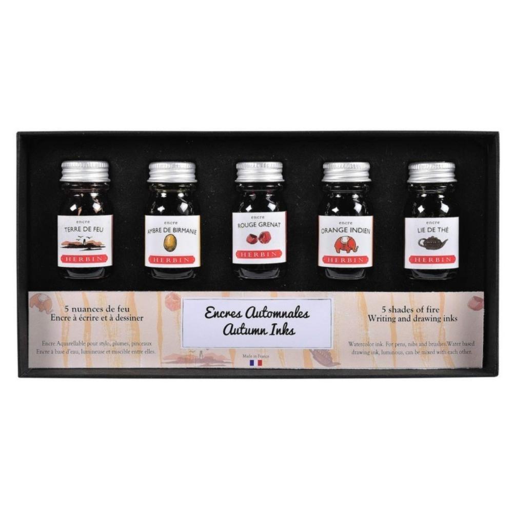 SET DE 5 TINTAS GAMA OTOÑO 10ml HERBIN
