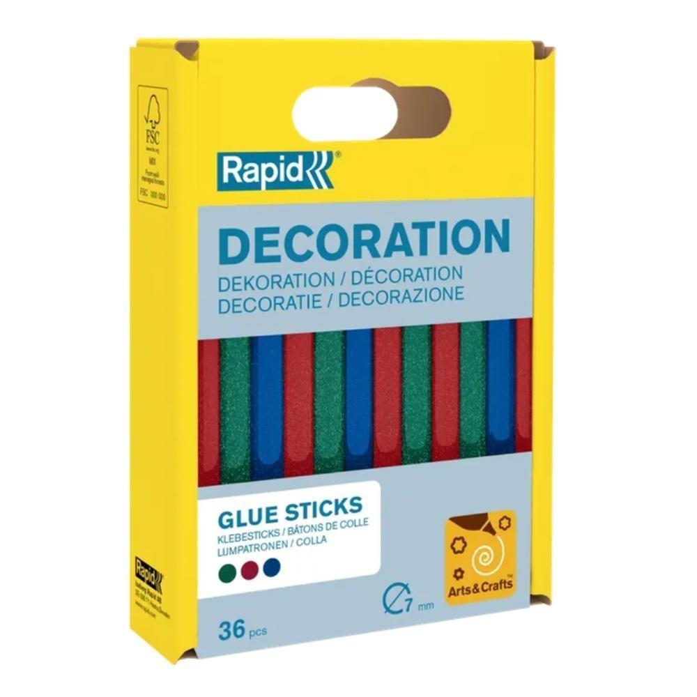 BARRA SILICONAS PURPURINA 7MM RAPID VERDE / ROJO / AZUL NAVIDAD
