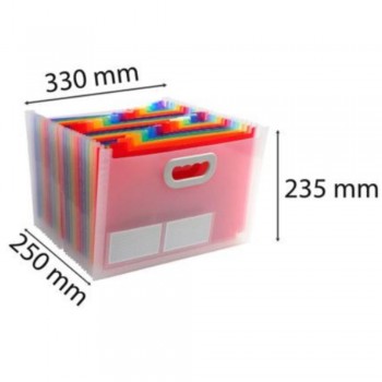 MALETIN CLASIFICADOR CON ASA 24 COMPARTIMENTOS CRISTAL