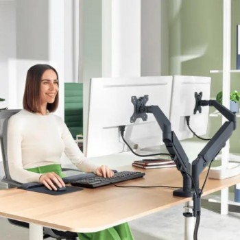 BRAZO MONITOR DOBLE ERGONOMICO LEITZ