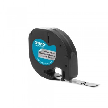 CINTA DYMO TAG METALLIC PLATA 12X4mm