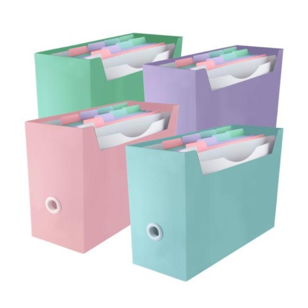 ORGANIZADOR CARPETAS 10 UNID COLOR PASTEL OFFICE BOX MD.39105