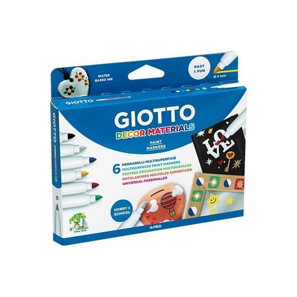 ROTULADORES GIOTTO DECOR MATERIALS 6 UD