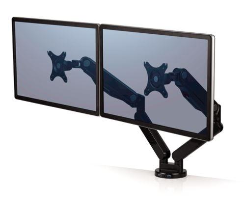 SOPORTE MONITOR DOBLE HORIZONTAL PLATINUM SERIES NEGRO