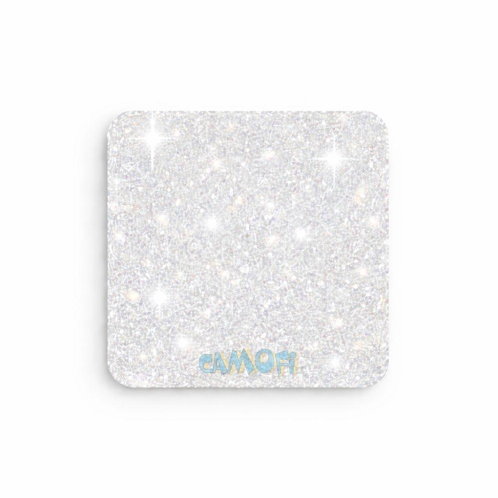 PLANCHA METACRILATO GLITTER TRANSPARENTE 30x28 3MM