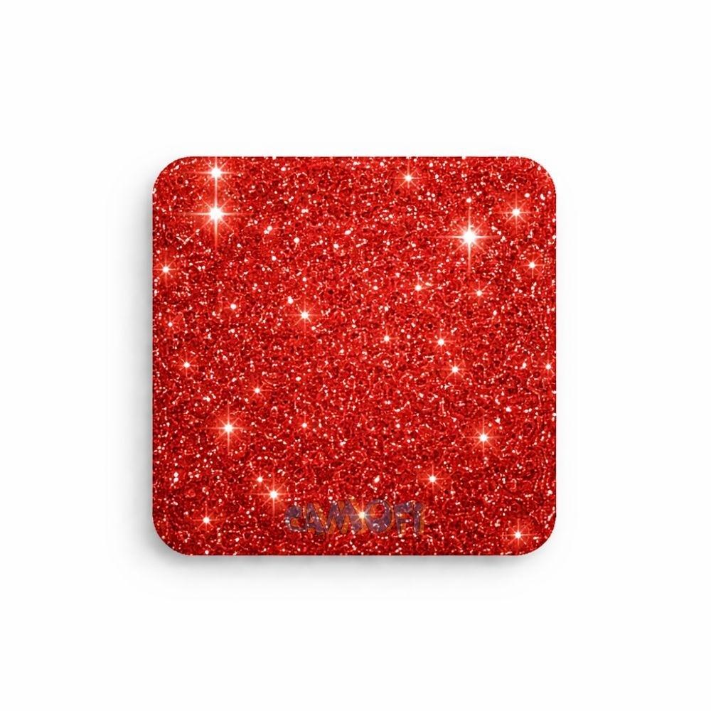 PLANCHA METACRILATO GLITTER ROJO 30X28 3MM
