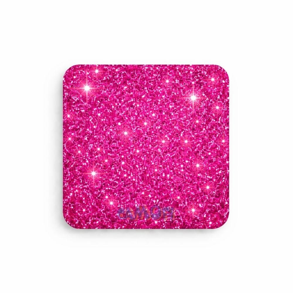 PLANCHA METACRILATO GLITTER FUCSIA 30X28 3MM