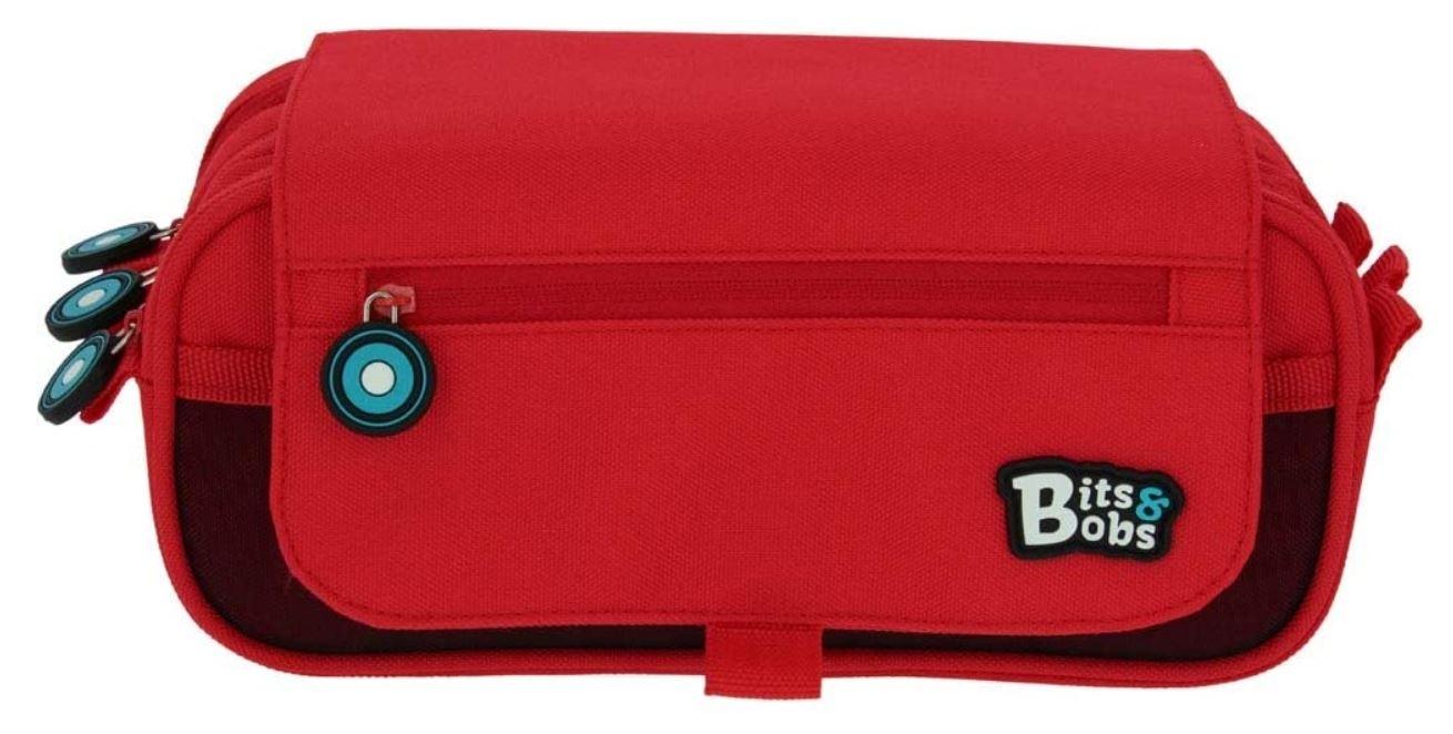 ESTUCHE PORTATODO TRIPLE BITS&BOBS ROJO