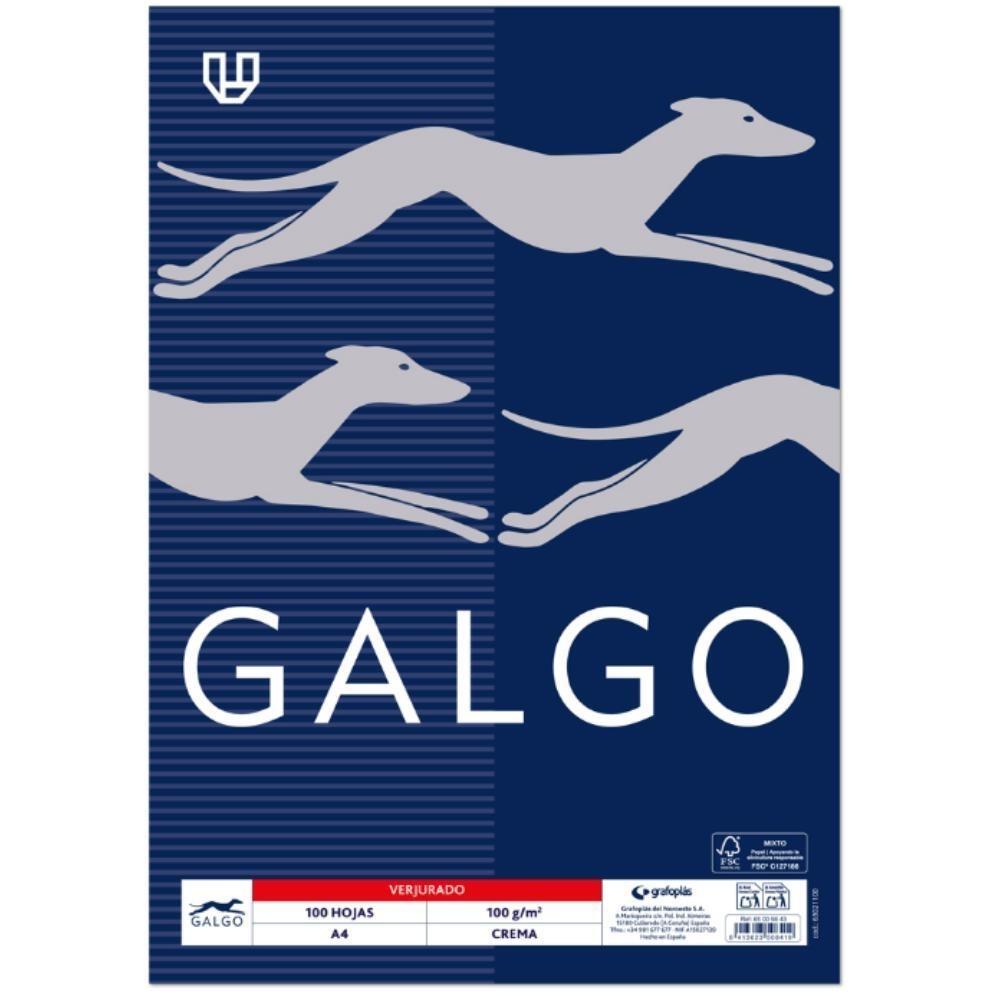 PAPEL A4 PAQUETE 100H 100GRAMOS GALGO VERJURADO CREMA