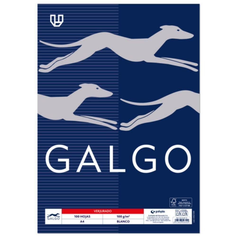 PAPEL A4 PAQUETE 100H 100GRAMOS GALGO VERJURADO BLANCO
