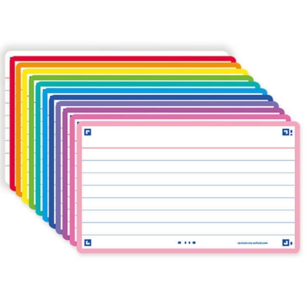 FICHAS OXFORD 75X125 RAYADO 30H COLORES