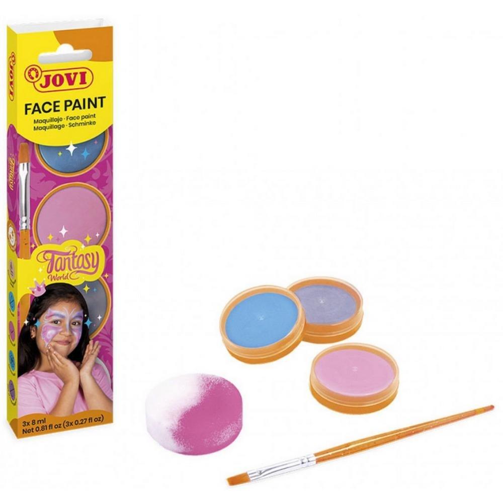 MAQUILLAJE FANTASY ESTUCHE 3 BOTES 8ML CREMA + ACCESORIOS