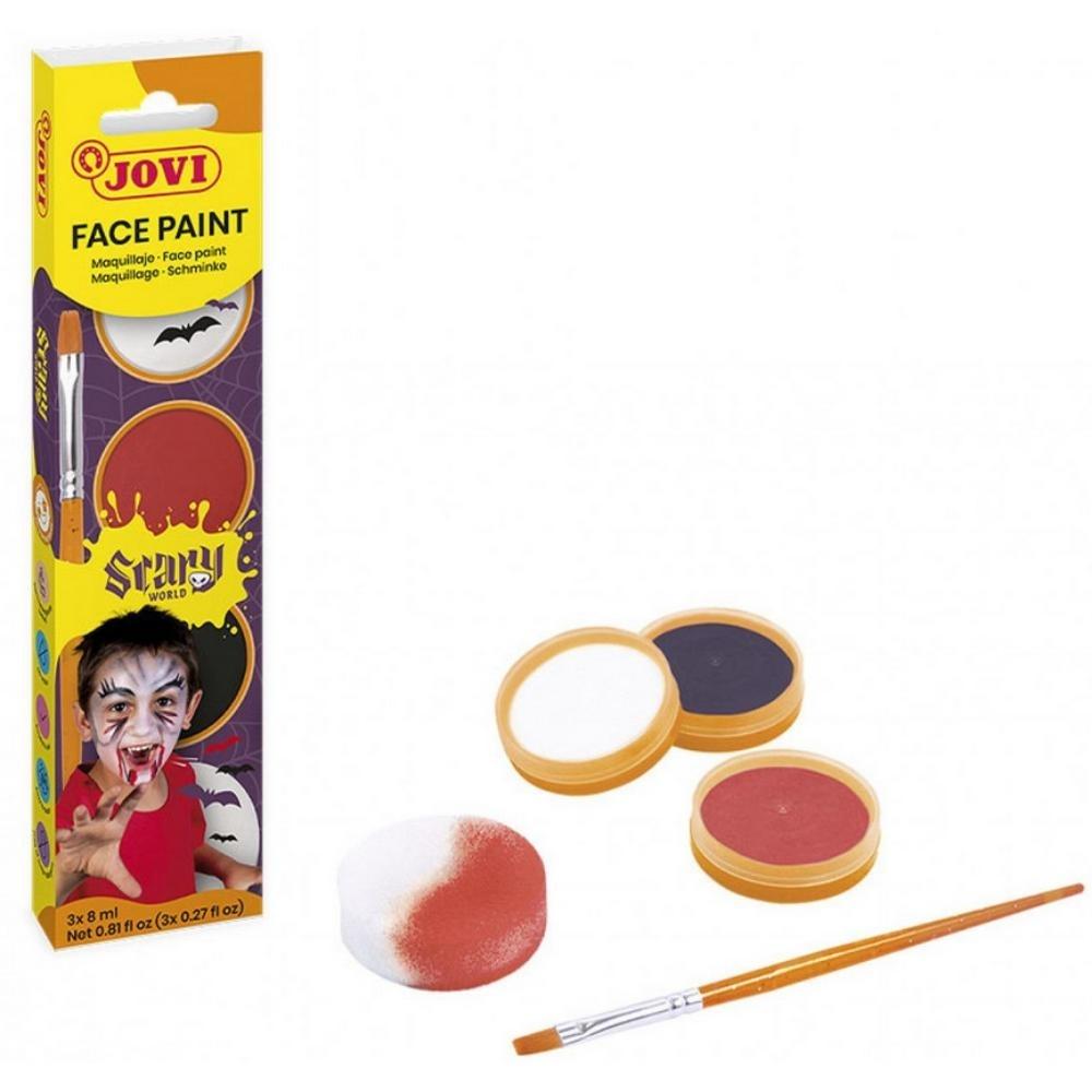 MAQUILLAJE SCARY ESTUCHE 3 BOTES 8ML CREMA + ACCESORIOS