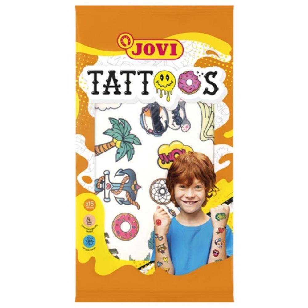 BLISTER TATTOOS TEMPORARY PACK 6 LAMINAS JOVI