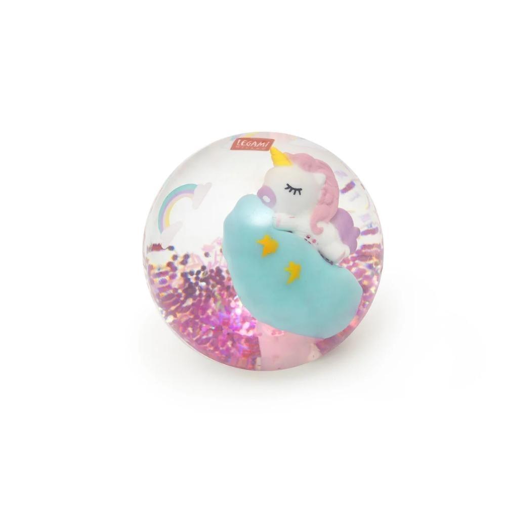 PELOTA LUMINOSA SALTARINA - UNICORNIO LEGAMI