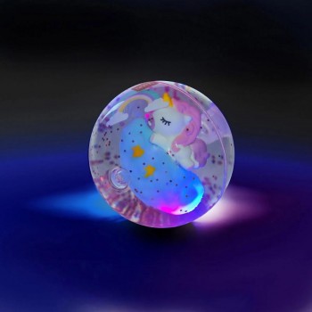 PELOTA LUMINOSA SALTARINA - UNICORNIO LEGAMI