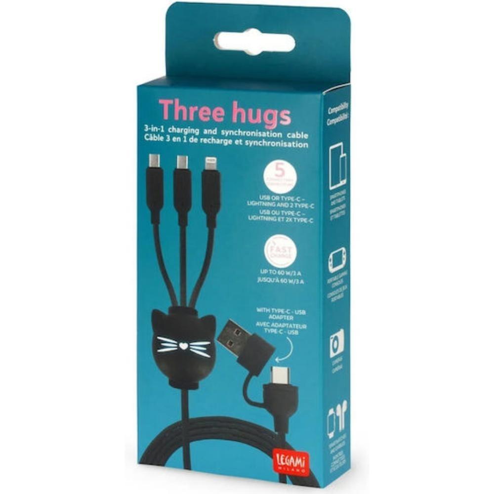 MULTICABLE DE CARGA Y SINCRONIZACIÓN - TRES ABRAZOS - KITTY LEGAMI