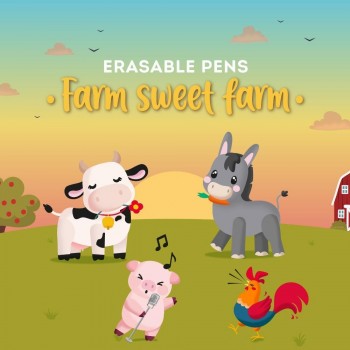 SET DE 4 BOLIGRAFOS BORRABLES LEGAMI EDICION ESPECIAL  ANIMALES DE LA GRANJA