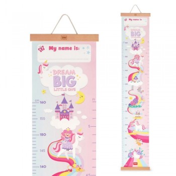 TABLA DE ALTURA PARA COLGAR EN LA PARED - DREAM BIG, LITTLE ONE - UNICORN LEGAMI