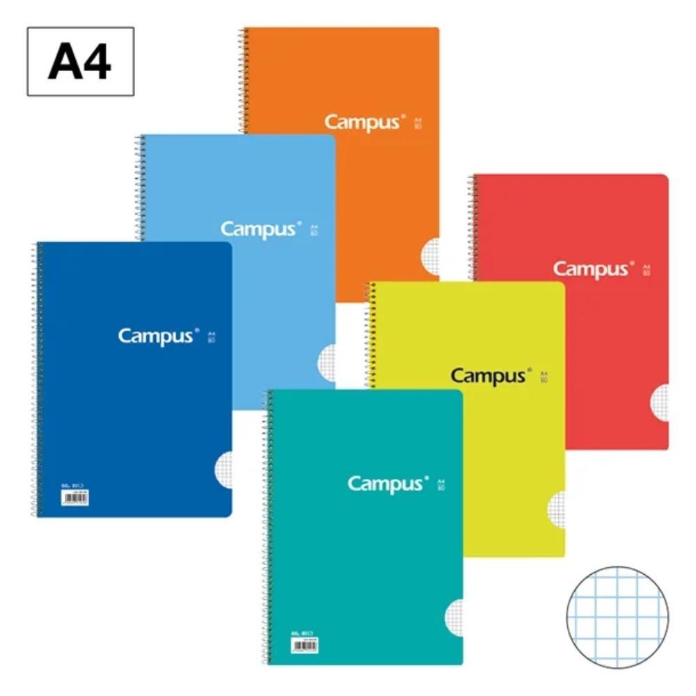 BLOC CAMPUS A4 TAPA BASIC 80H 60gr CUADROS 4X4mm