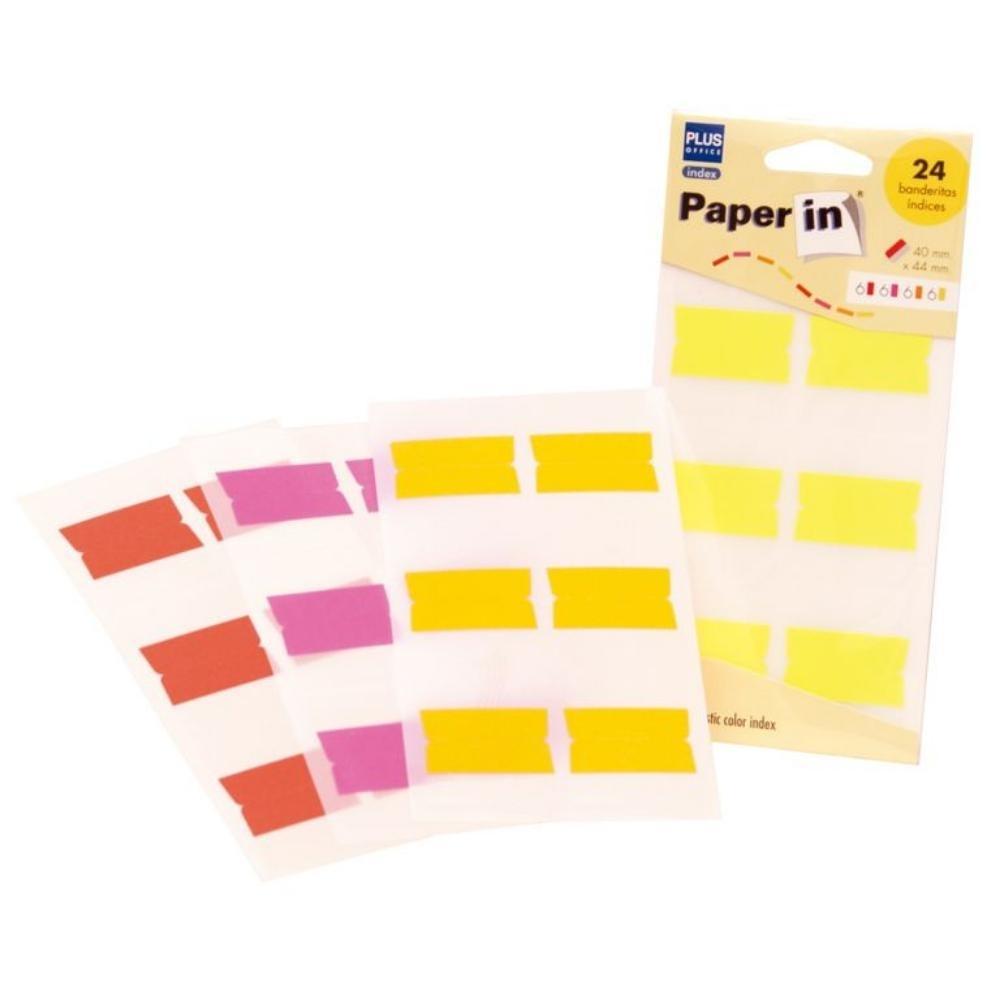 BANDERITAS RIGIDAS PAPER-IN 40X44 4 COLORES