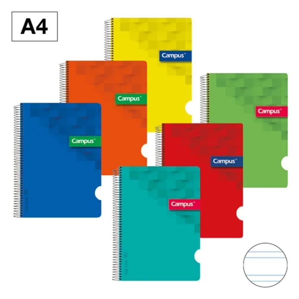 BLOC CAMPUS A4 TAPA PLASTICO 80H 90gr RAYA 2,5mm