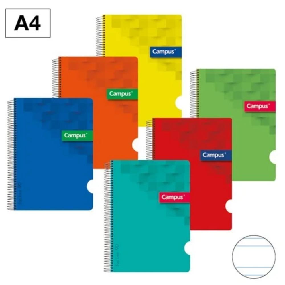 BLOC CAMPUS A4 TAPA PLASTICO 80H 90gr RAYA 3,5mm