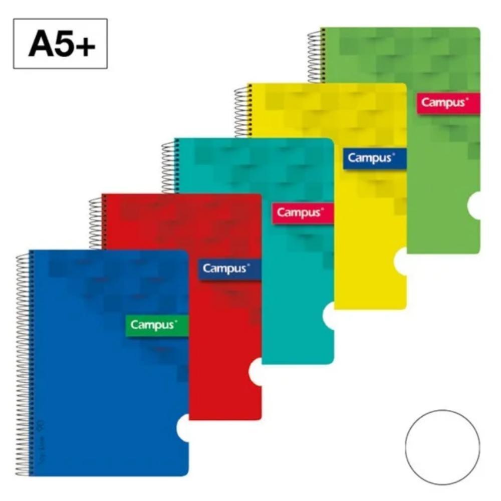 BLOC CAMPUS A5+ TAPA PLASTICO 80H 90gr LISO