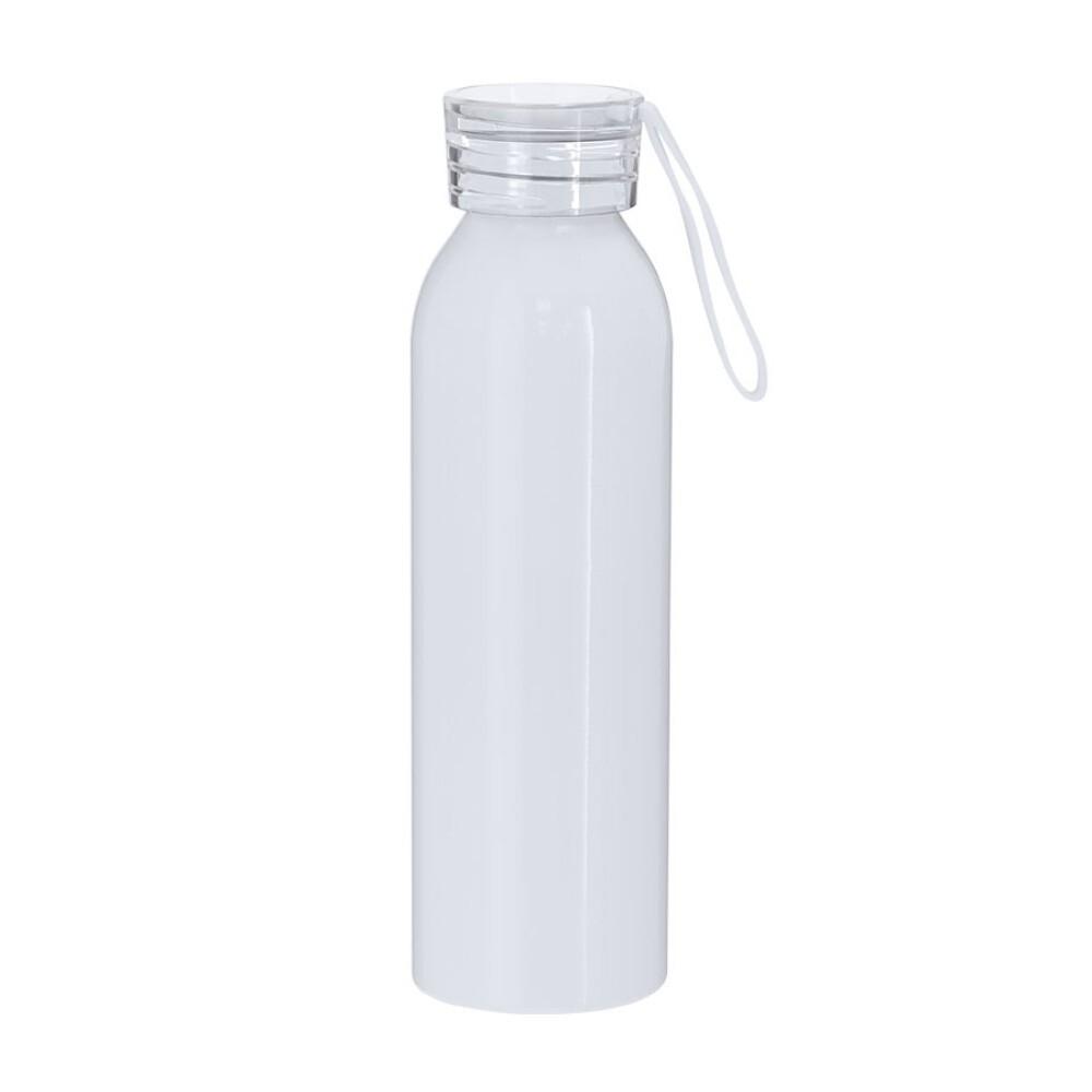BOTELLA BLANCA ALUMINIO 650ML TAPA TRANSPARENTE