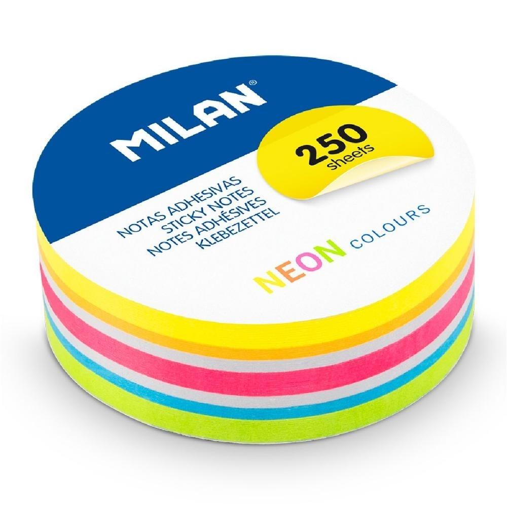 TACO NOTAS CIRCULARES COLORES NEON 250 HOJAS